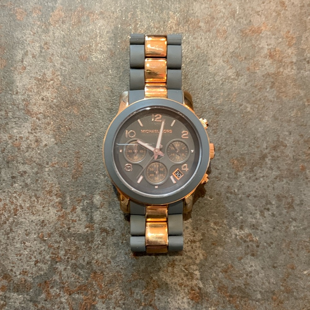 Michael Kors Gray and Rose Gold Watch